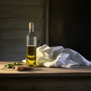Olive oil and cloth, a remedy for white stains on wood